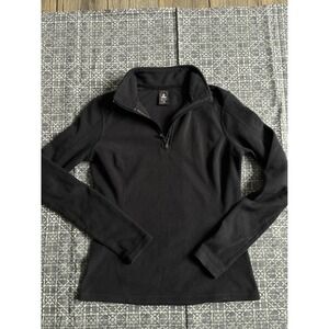 Eastern Mountain Sports Fleece Pullover Womens XS Black Excellent‎ Quarter Zip